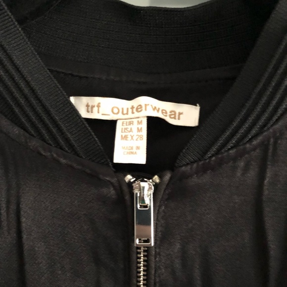 TRF Outerwear Black Silky Jacket. - Picture 5 of 7